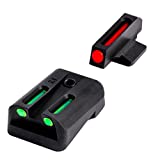 TRUGLO Fiber-Optic Front and Rear Handgun Sights for Kimber 1911 Models with Fixed Rear Sight, Black, One Size (TG131K)